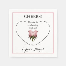 Bröllopreception, standardblöjor med Ro Pappersservett