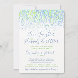 Bröllops 1-årsjubileum lyckliga all evighet efterf inbjudningar