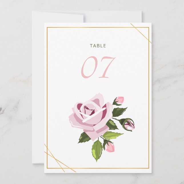 Bröllops Bordnummer Bröllopsbord och Sittplatser  Julkort (Framsida)