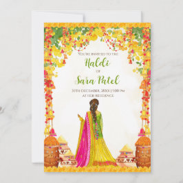 Bröllops Haldi-inbjudan & Pithi-inbjudan Haldi-cer Inbjudningar
