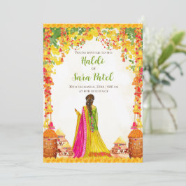 Bröllops Haldi-inbjudan & Pithi-inbjudan Haldi-cer Inbjudningar