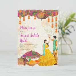 Bröllops Haldi-inbjudningar & Haldi-inbjudningar Inbjudningar