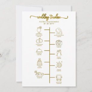 Bröllops Itinerary Cocktail - Ikon Bröllops Hälsni Inbjudningar
