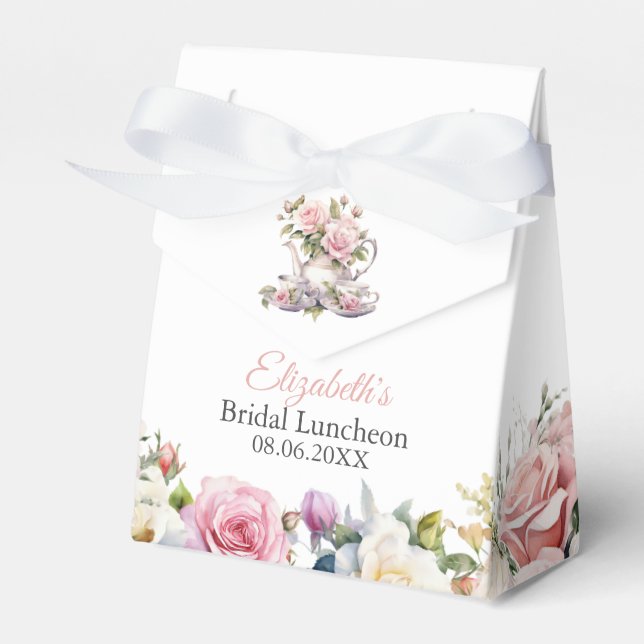 Bröllops Lunchen Present Förpackningslåda i Rosa N Presentaskar (Framsidan Sidan)