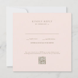 Bröllops-QR-kod för RSVP i rosé