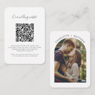 Bröllops QR-kod Foto och webbplats RSVP Tilläggskort