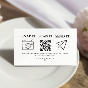 Bröllops QR-kodkort för Capture the Love, Foto Tilläggskort