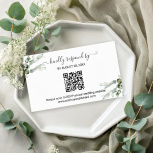 Bröllops QR Online RSVP Tilläggskort