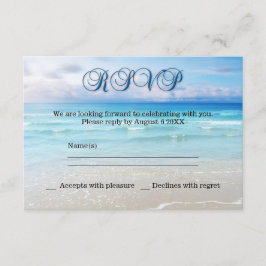 Bröllops-RSVP-inbjudan för strandbröllop OSA Kort