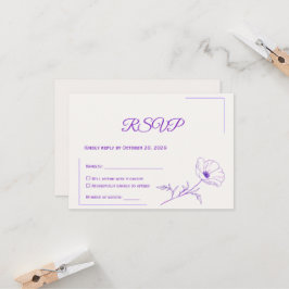 Bröllops-RSVP-kort | Minimalistisk Elegant Design