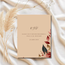 Bröllops-RSVP-kort Modern Tropisk Ros OSA Kort