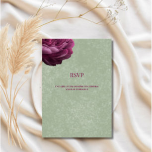 Bröllops-RSVP-kort Sälja Grönt Svarskort OSA Kort
