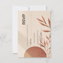 Bröllops-RSVP-kort Terracotta-båge Olivkvist Inbjudningar