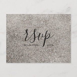 Bröllops-RSVP-kort   Textur Betongmanus Inbjudan Vykort