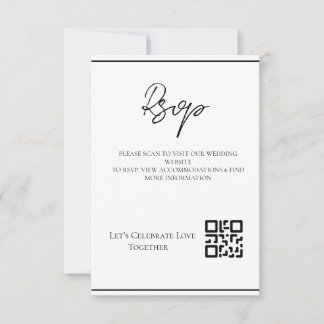 Bröllops-RSVP Modern Minimal Invitation OSA Kort