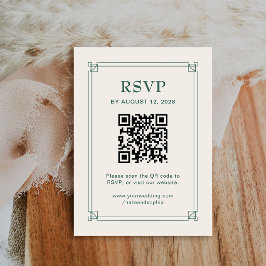 Bröllops-RSVP och QR-kod för högtider | Elfenben o Tilläggskort