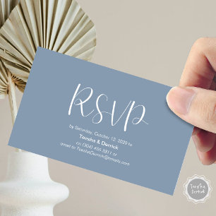 Bröllops-RSVP, svara, minimalistisk skript Tilläggskort