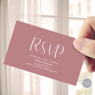 Bröllops-RSVP, svara, minimalistisk skript Tilläggskort