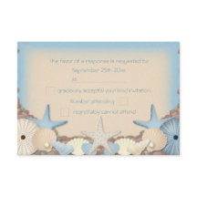 Bröllops-RSVP Vackra Tropiska Strandskal