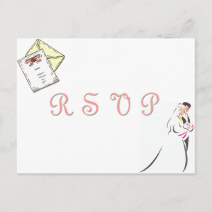 "Bröllops-RSVP" vykort
