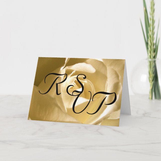 Bröllops-svar Bremer Ros Inbjudan (Framsida)