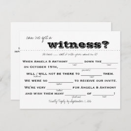 Bröllops-svar (ifyllnad) inbjudningar