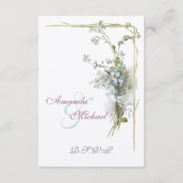 Bröllops-svar RSVP forget me nots OSA Kort