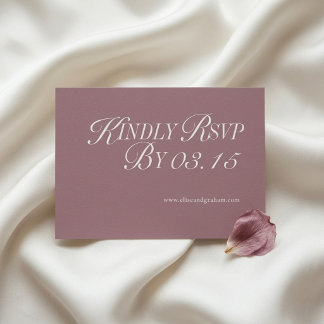 Bröllops-svarskort | Burgundy Mauve Regency OSA Kort