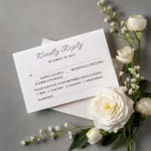 Bröllops-svarskort för Ardent Romance Wedding