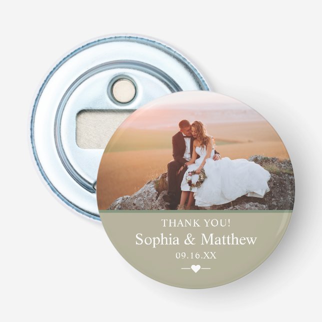 Bröllops Tacksamhets Foto Flasköppnare (Framsidan)