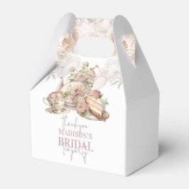 Bröllops-teaparty vacker blommig personlig presentaskar