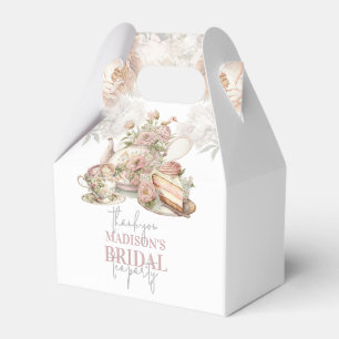 Bröllops-teaparty vacker blommig personlig presentaskar