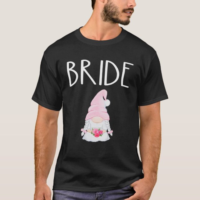 Bröllops Tomte Brud Engagerad Bridal Shower Party  T Shirt (Framsida)