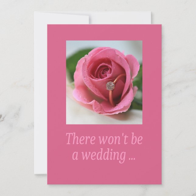 Bröllopsabsage kungörelse meddelande (Framsida)