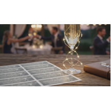 Bröllopsadress Champagneglas Trädgårdsbelysning