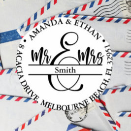 Bröllopsadress Självfärgande Stämpel