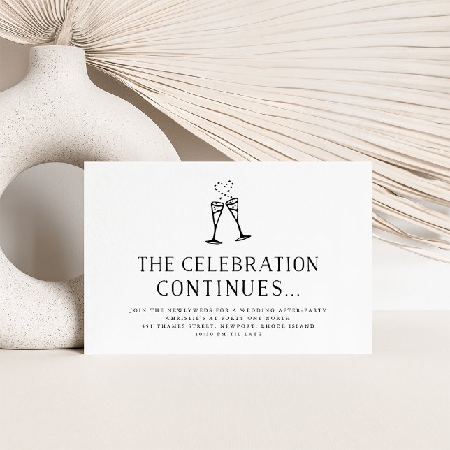 Bröllopsafterparty Inbjudan Infogningskort (Skapare uppladdad)