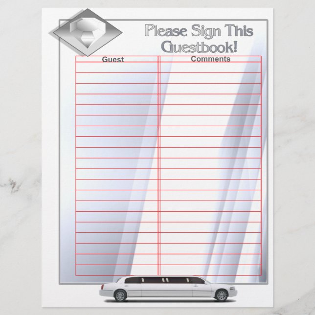 Bröllopsalbum Guestbook-sidor (Loose-löv-infogning (Framsida)