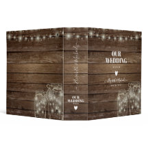 Bröllopsalbumet Rustic Ljus Mason Burk
