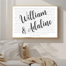 Bröllopsångtexter, Minimalistisk serif kalligrafi