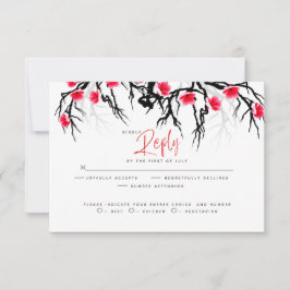 Bröllopsanmälan | Japansk blomgren Floral OSA Kort