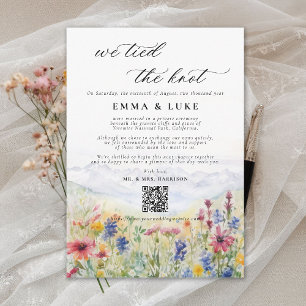 Bröllopsannons för Elopement Wildflower Mountain W Meddelande