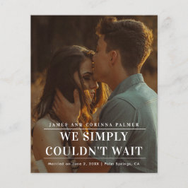 Bröllopsannonsering med foto - Vi kunde inte vänta