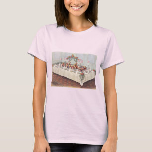 Bröllopsbankettbord i vintage-stil tee