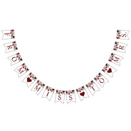 Bröllopsbanner i Burgunderros Vimplar