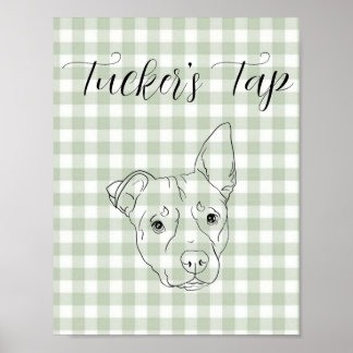 Bröllopsbarskylt med hund poster