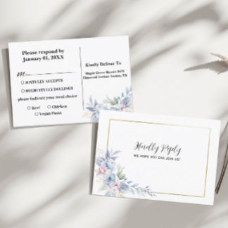 Bröllopsbekräftelse vykort från Blommig lista