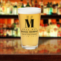 Bröllopsbestman Modern Monogram Enkel