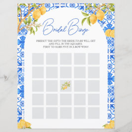Bröllopsbingo Citron Italiensk Shower Game Pappers