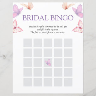 Bröllopsbingo Fjärilar Bröllopsfest spel
